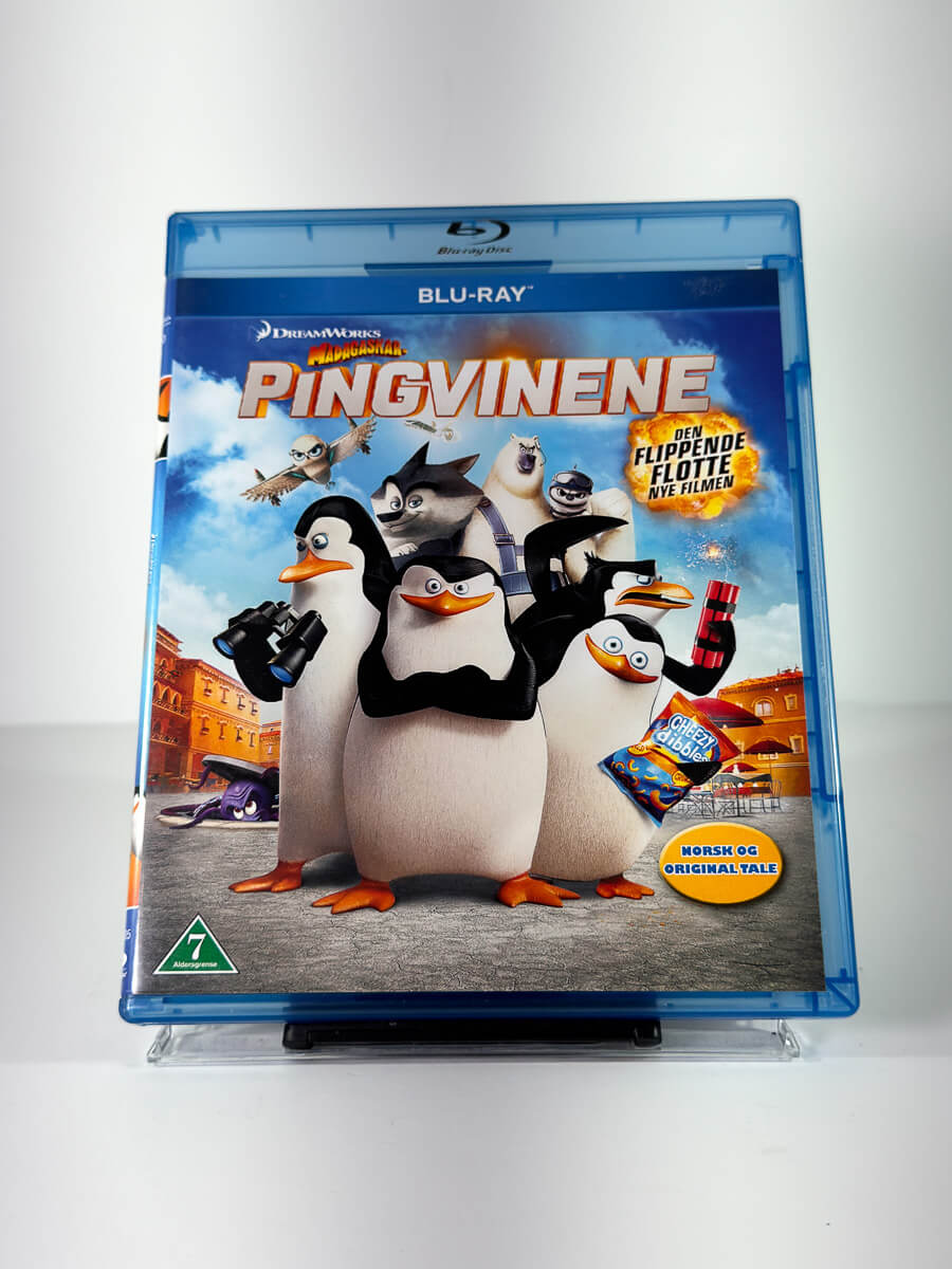 Forside av cover til Madagaskar Pingvinene på Blu-ray