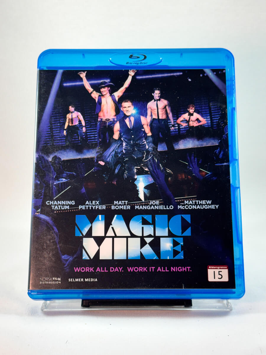 Forside av Blu-ray-cover til Magic Mike, brukt Blu-ray hos Brukbar Film