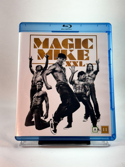 Forside av Blu-ray-cover til Magic Mike XXL, bruktfilm hos nettbutikken Brukbar Film