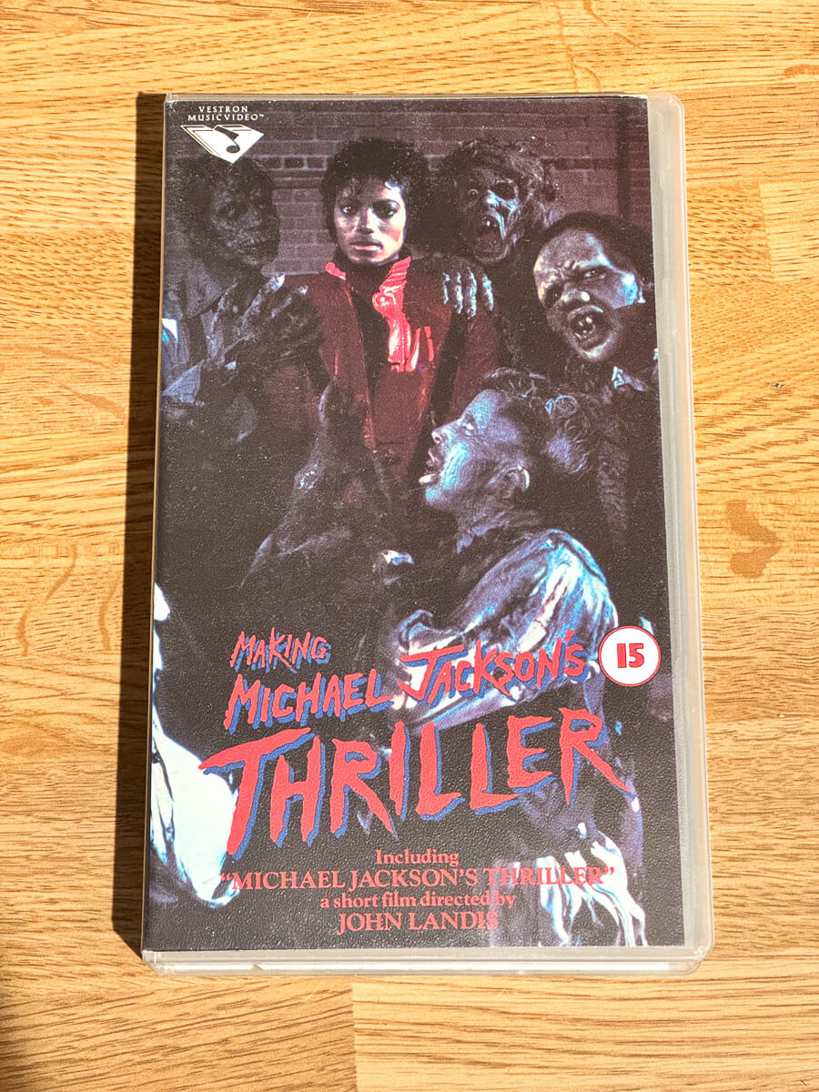 Forside av cover til Making Michael Jackson’s Thriller på VHS