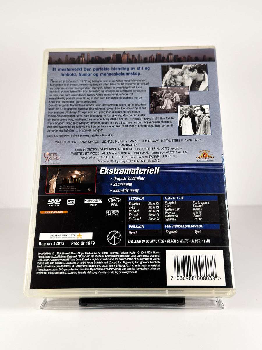 Bakside av cover til Manhattan på DVD