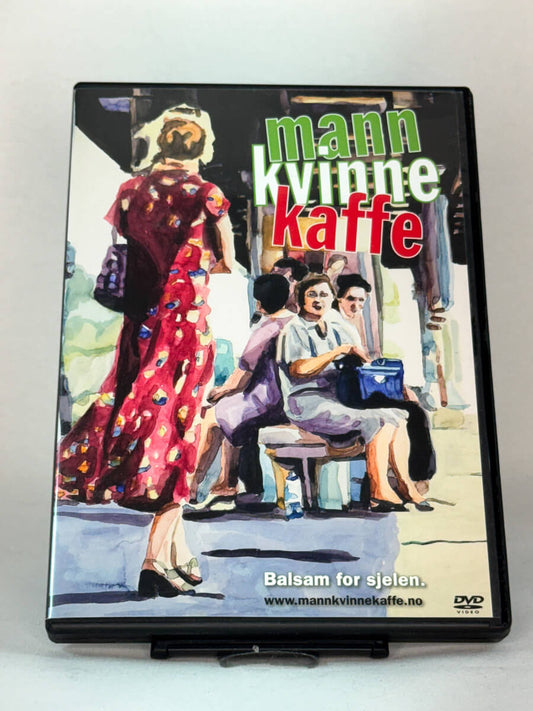 Forside av DVD-cover til Mann kvinne kaffe, bruktfilm hos nettbutikken Brukbar Film