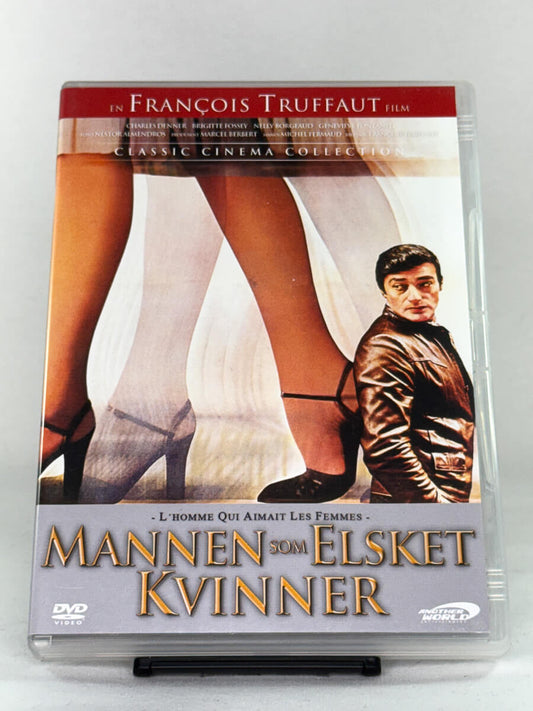Forside av Mannen som elsket kvinner (L’homme qui aimait les femmes) DVD-cover – fransk klassiker av François Truffaut, brukt film fra Brukbar Film