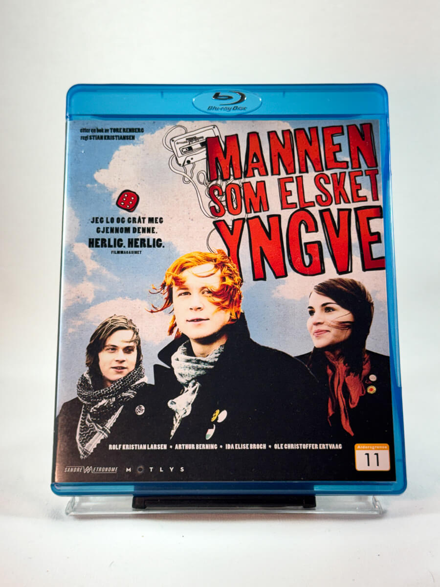 Mannen som elsket Yngve – forside av Blu-ray-cover, norsk ungdomsfilm og kultklassiker, bruktfilm hos Brukbar Film