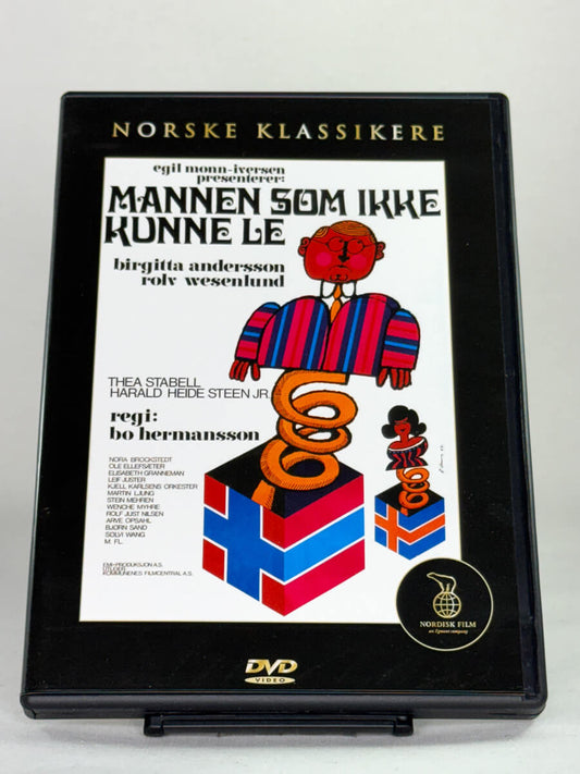 DVD-forside til filmen Mannen som ikke kunne le
Originalt cover brukt for produktbilde i nettbutikken Brukbar Film