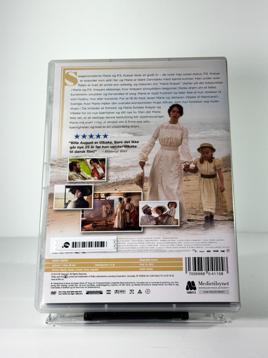Bakside av cover til marie kroyer, brukt original DVD hos Brukbar Film