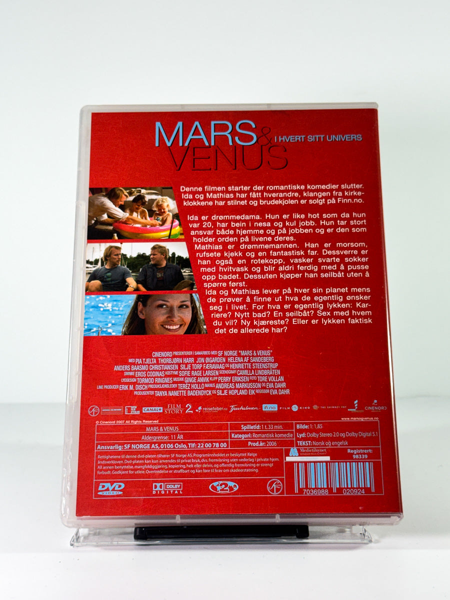 Bakside av cover til mars venus, brukt DVD hos Brukbar Film