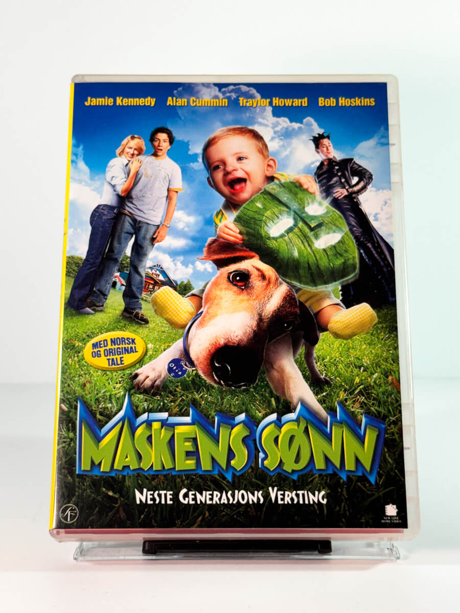 Forside av cover til maskens sønn, bruktfilm på DVD hos Brukbar Film