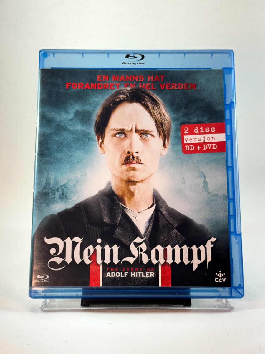 Forside av Blu-ray-cover til Mein Kampf: The Story of Adolf Hitler, bruktfilm hos nettbutikken Brukbar Film