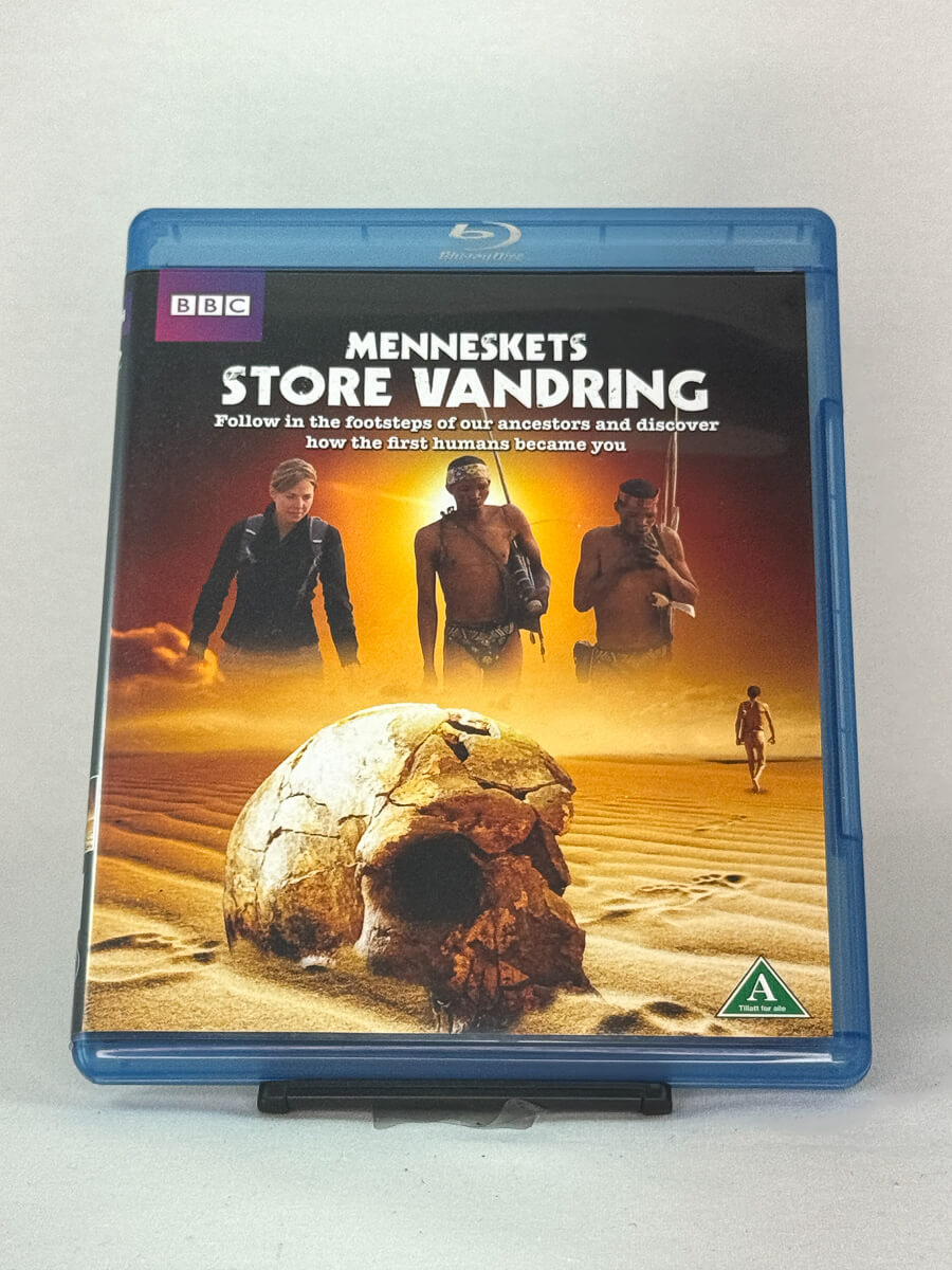 Forside av Blu-ray-cover til dokumentaren Menneskets store vandring – kjøp brukte filmer og serier på Blu-ray hos Brukbar Film