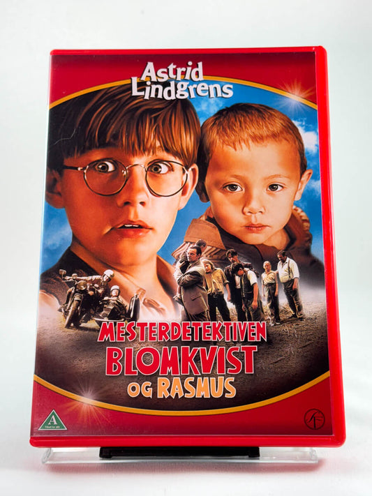 Forside av DVD-cover til Mesterdetektiven Blomkvist og Rasmus, bruktfilm hos nettbutikken Brukbar Film