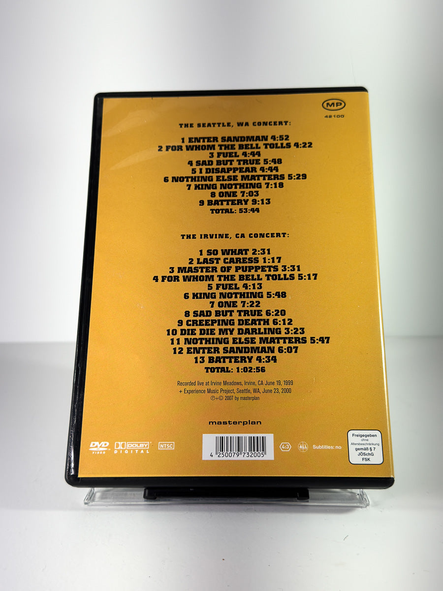 Bakside av cover til Metallica: In America på DVD