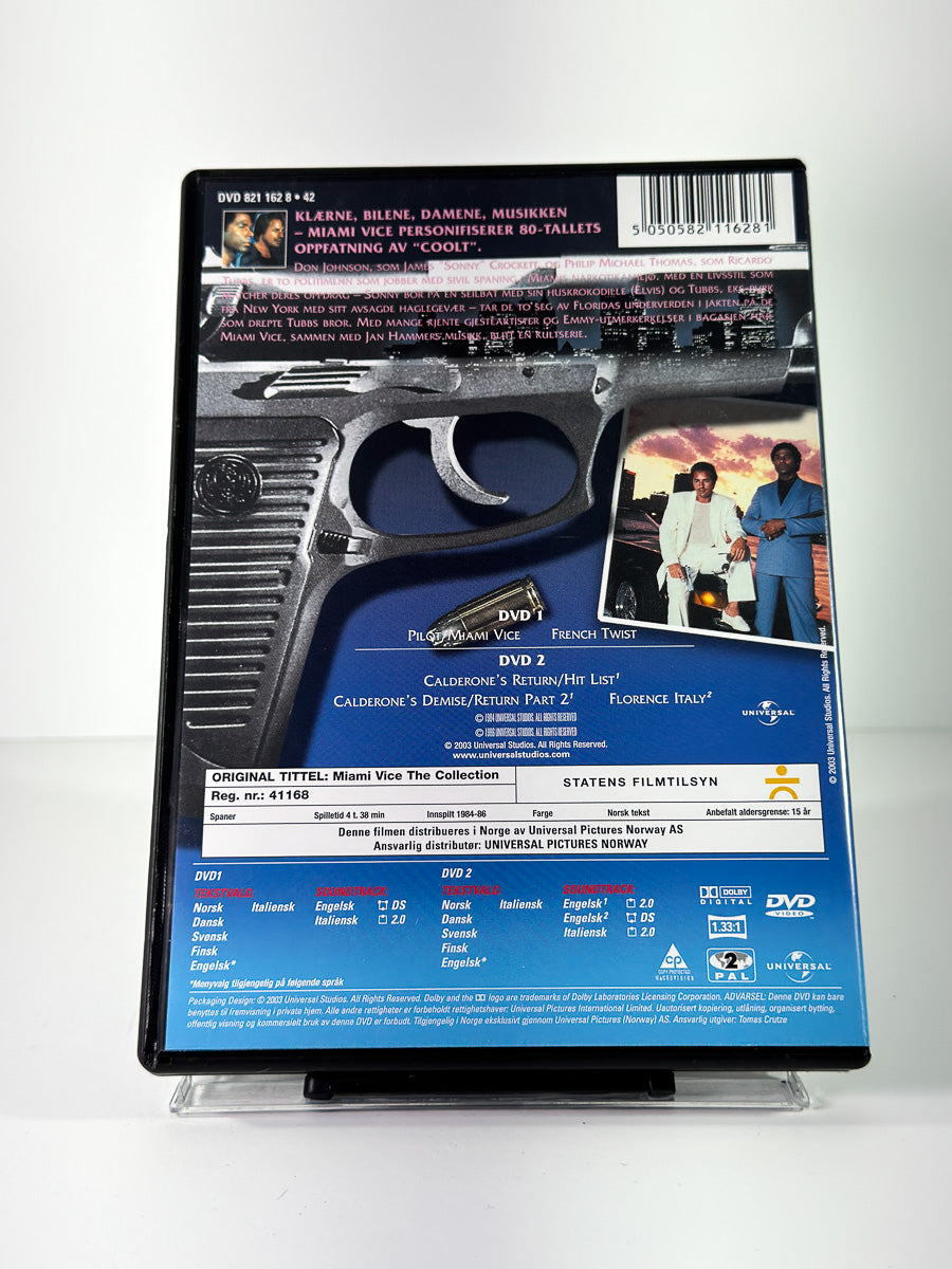 Bakside av cover til Miami Vice – The Collection på DVD
