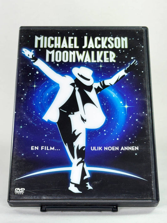 DVD-cover-forside til filmen Moonwalker – Brukt DVD fra nettbutikken Brukbar Film