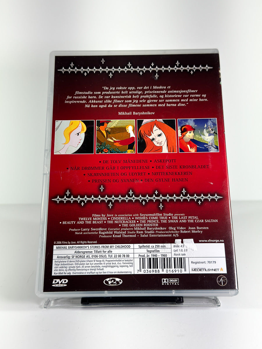 Bakside av cover til Mikhail Baryshnikovs Klassiske Eventyrskatter 2 på DVD