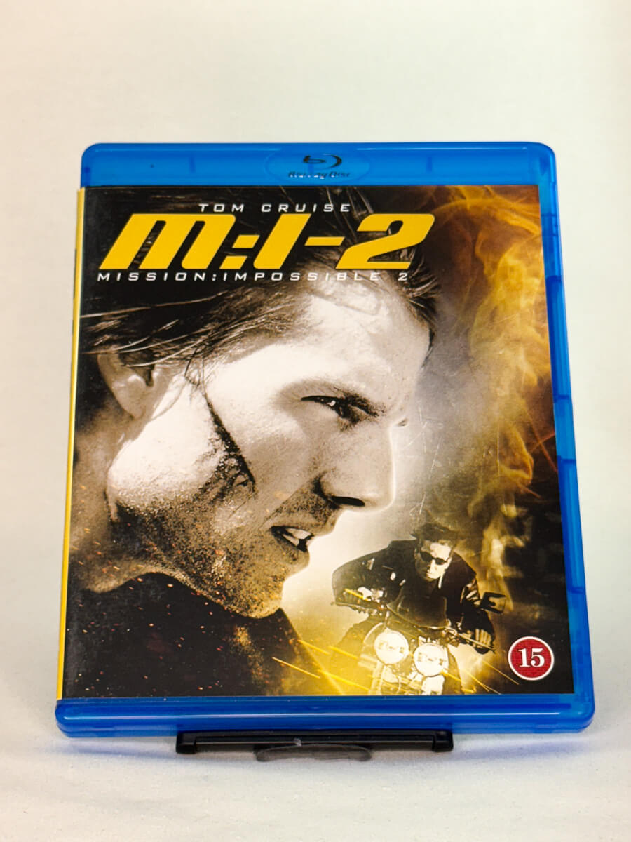 Forside av Blu-ray-cover til Mission: Impossible 2 – brukt actionfilm på Blu-ray med Tom Cruise hos Brukbar Film