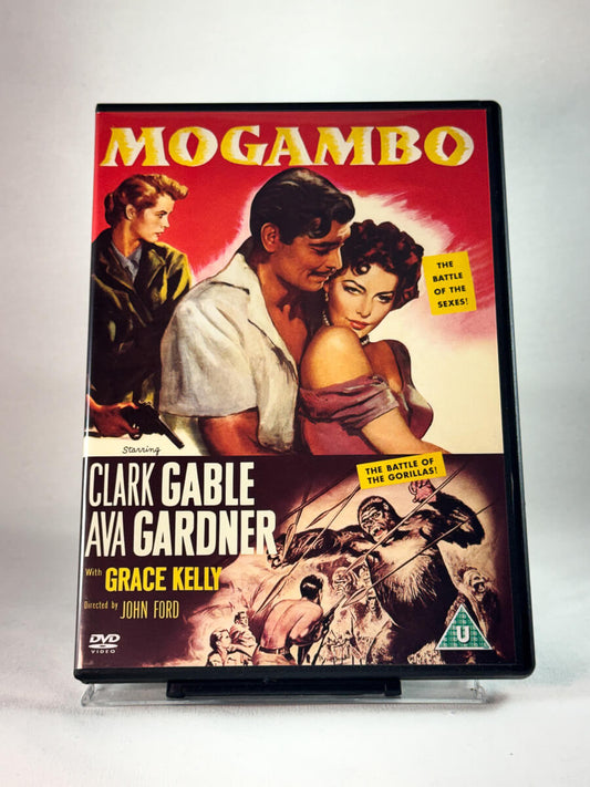 Forside av cover til Mogambo, brukt DVD hos Brukbar Film