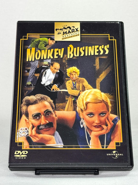 Forside av Monkey Business – Marx Brothers-klassiker, brukt DVD fra Brukbar Film