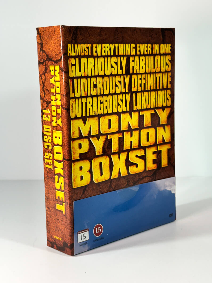 Forside av cover til Monty Python Boxset, brukt DVD hos Brukbar Film
