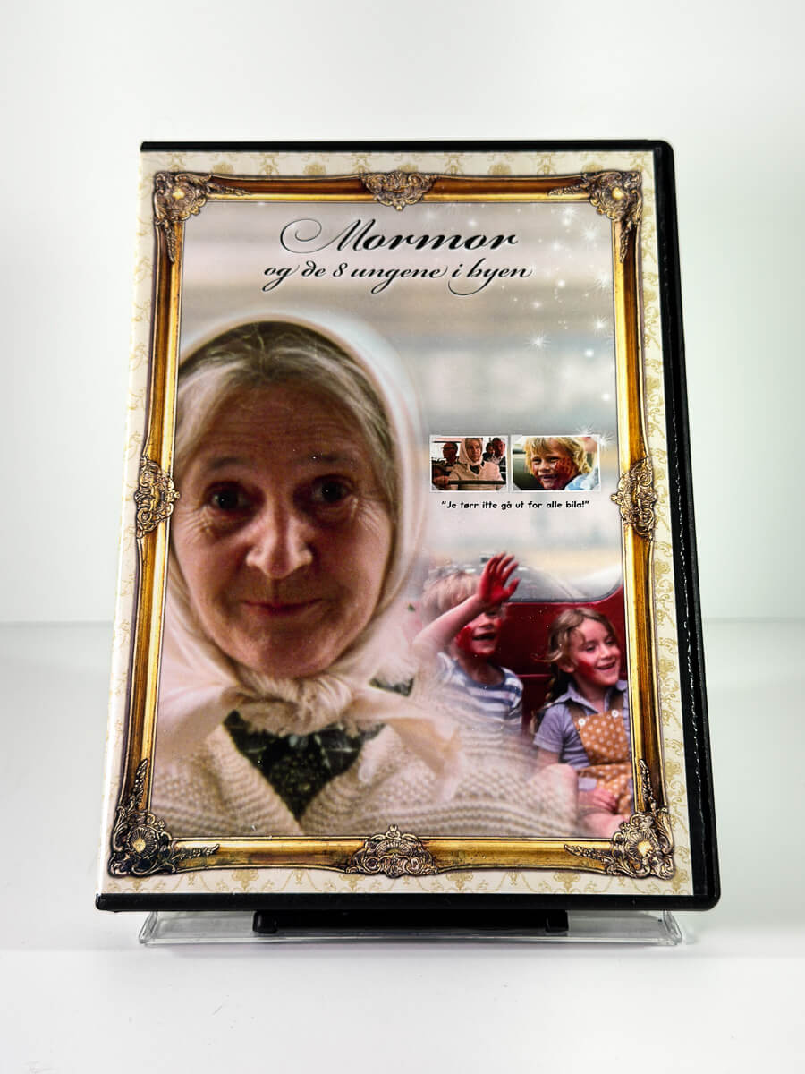 Forside av cover til Mormor og de 8 ungene i byen på DVD