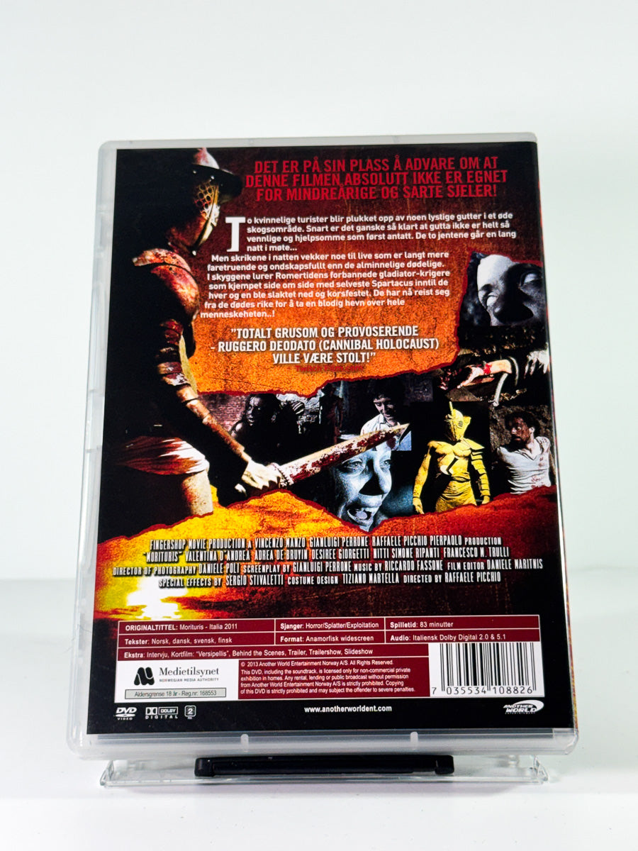 Bakside av cover til Mortuary, bruktfilm på DVD hos Brukbar Film