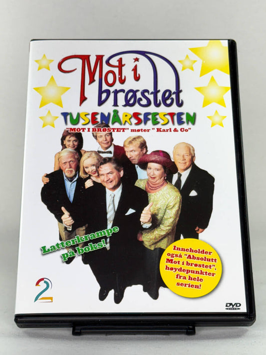 DVD-forside til filmen Mot i brøstet: Tusenårsfesten
Originalt cover brukt for produktbilde i nettbutikken Brukbar Film