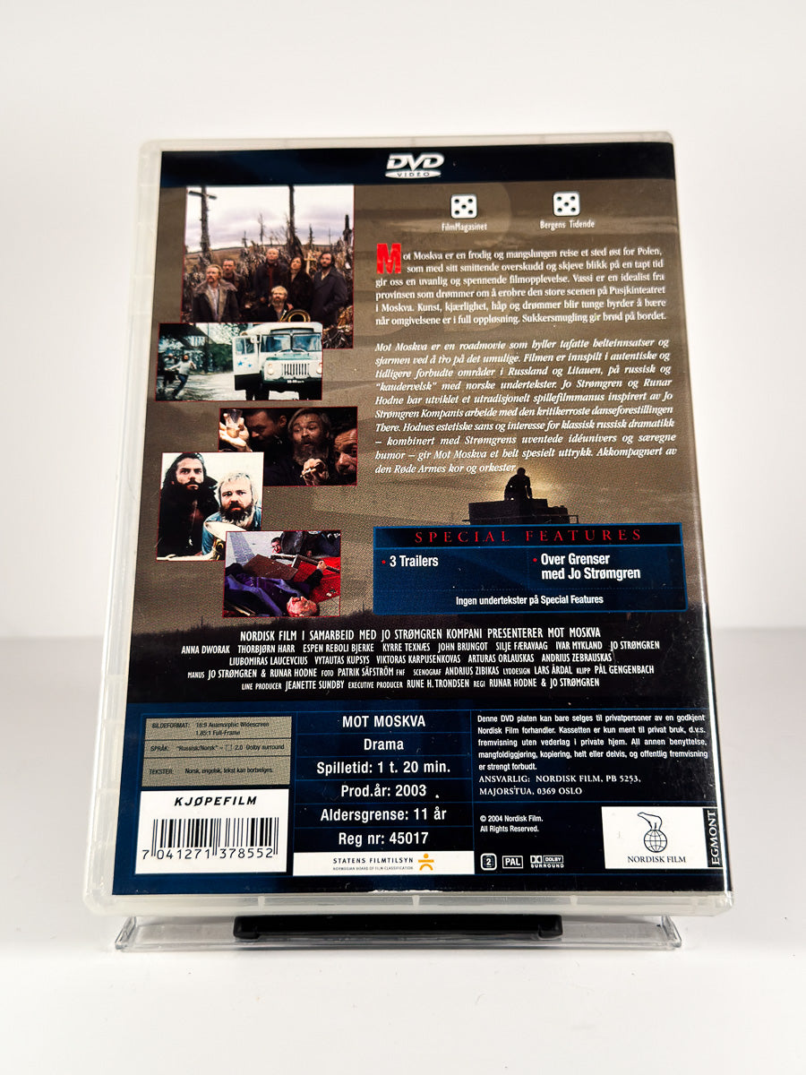 Bakside av cover til Mot Moskva på DVD