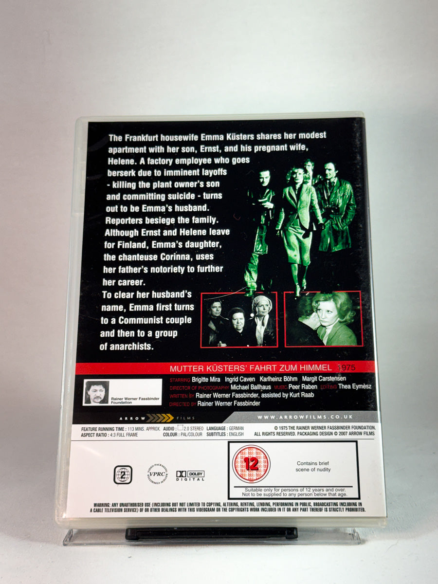 Bakside av cover til Mother Küsters Goes to Heaven, brukt DVD hos Brukbar Film