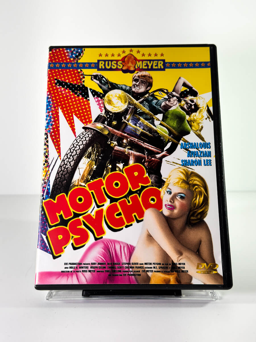 Forside av cover til Motor Psycho, bruktfilm hos nettbutikken Brukbar Film