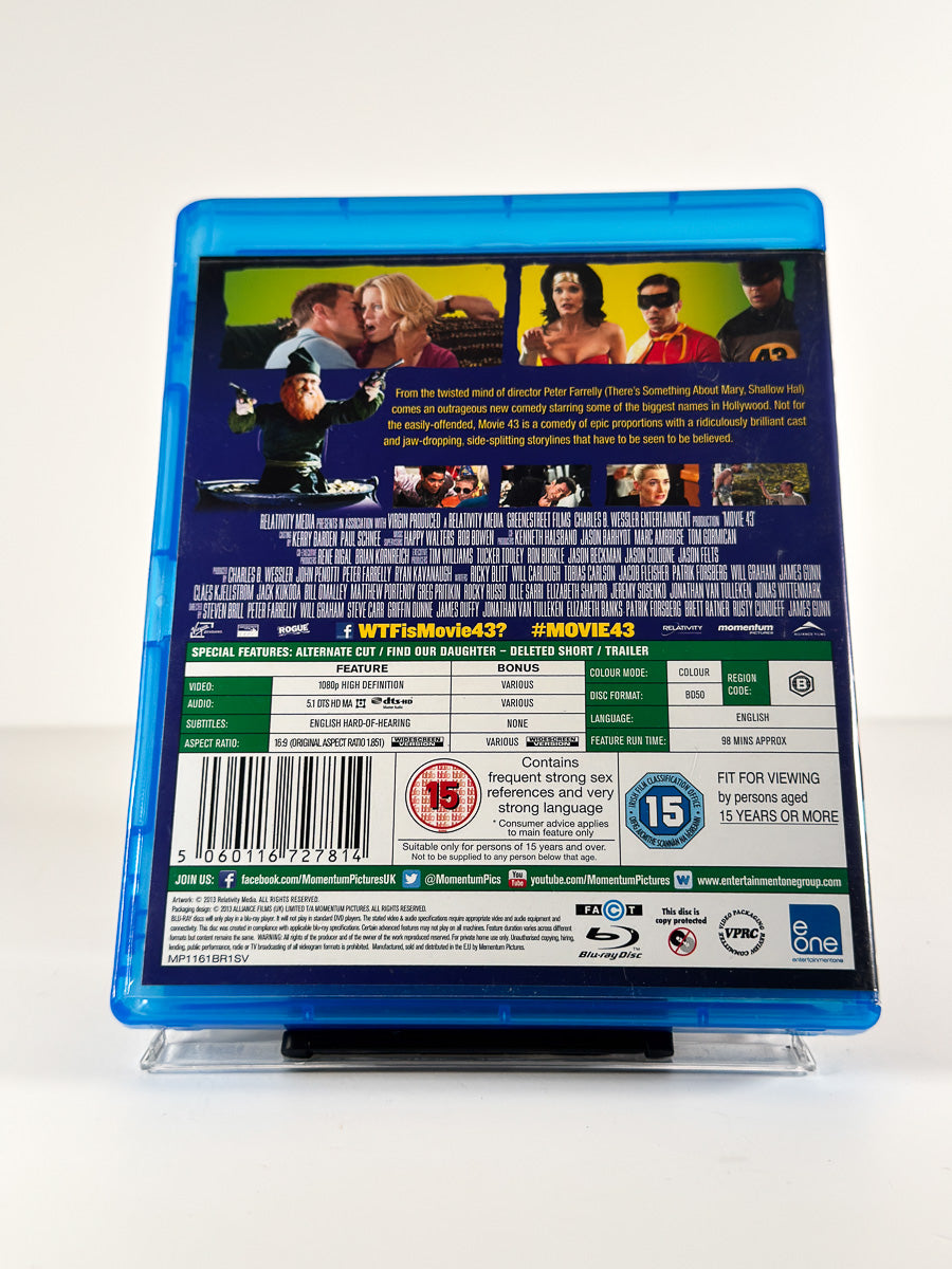 Bakside av cover til Movie 43 på Blu-ray