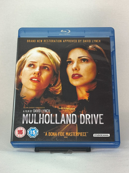 Brukt Blu-ray-film Mulholland Drive – forside av originalt filmcover, kjøp brukte Blu-ray thrillere hos Brukbar Film