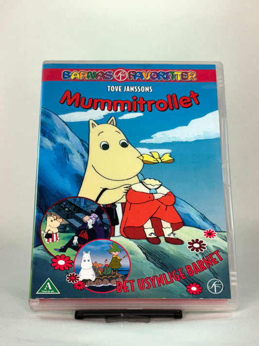 Forside av brukt DVD-film Mummitrollet – Det usynlige barnet, klassisk barne- og familieanimasjon – kjøp brukte barnefilmer på DVD hos Brukbar Film