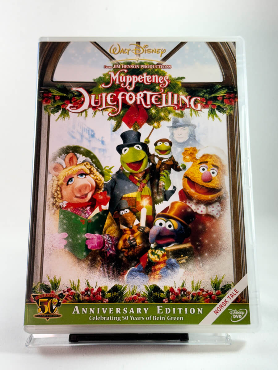 Forside av DVD-cover til Muppetenes julefortelling, bruktfilm hos nettbutikken Brukbar Film