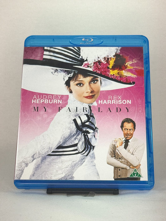 Forside av Blu-ray-cover til My Fair Lady – klassisk brukt musikalfilm på Blu-ray, tilgjengelig hos Brukbar Film