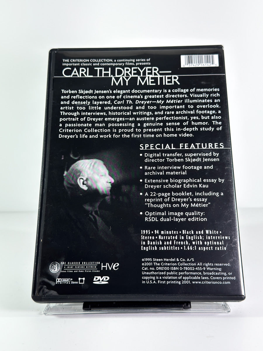 Bakside av cover til My Metier, brukt original DVD hos Brukbar Film