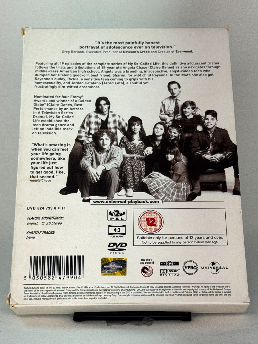 DVD-bakside cover til TV-serien My So-Called Life (Angela) – Originalt cover brukt for produktbilde i nettbutikken Brukbar Film