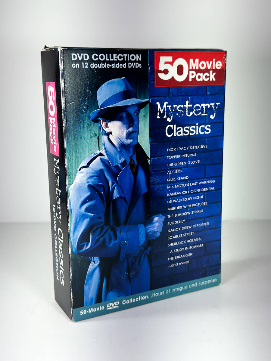 Forside av cover til Mystery Classics: 50 Movie Pack på DVD