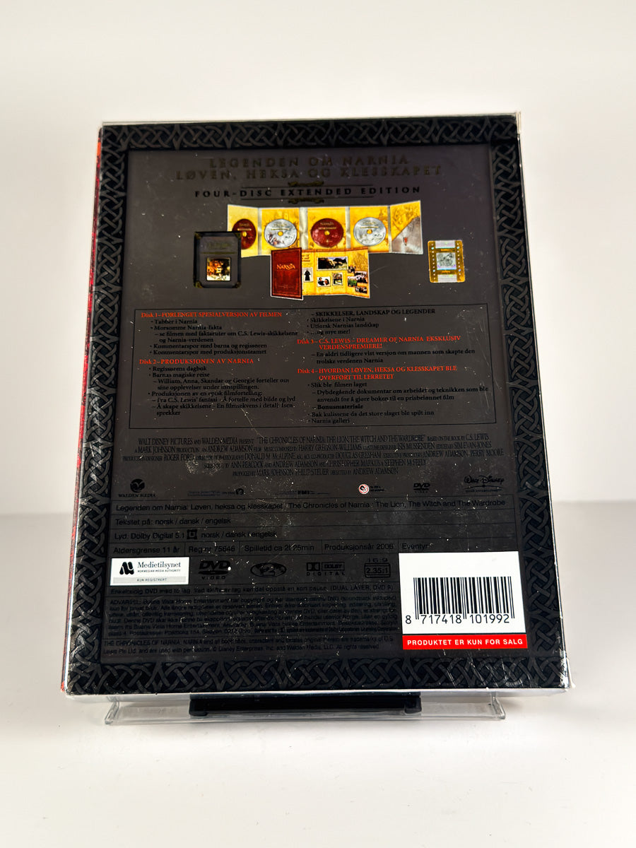Bakside av cover til Narnia: Løven, heksa og klesskapet – Collector’s Extended Edition på DVD