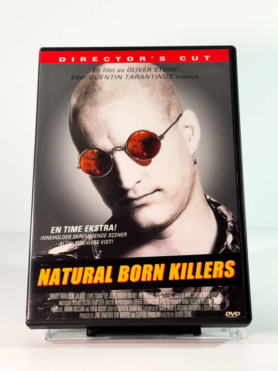 Forside av cover til natural born killers, brukt DVD hos Brukbar Film