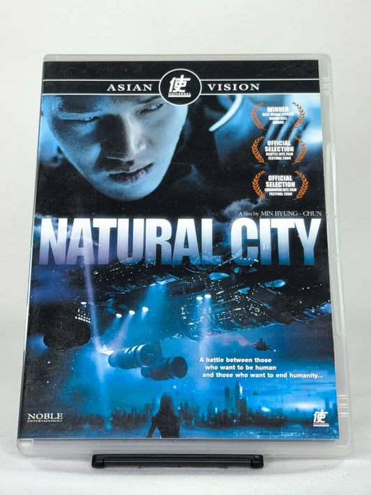 Forside av DVD-cover til filmen Natural City, bruktfilm hos nettbutikken Brukbar Film