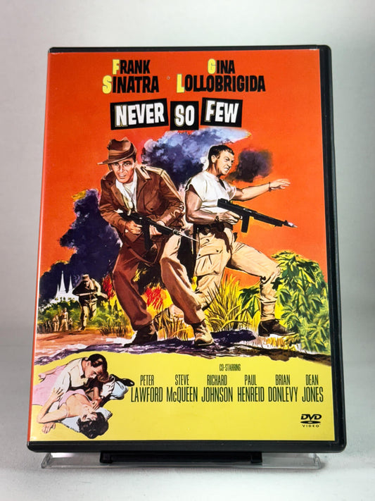 Forside av DVD-cover til Never So Few, bruktfilm hos nettbutikken Brukbar Film