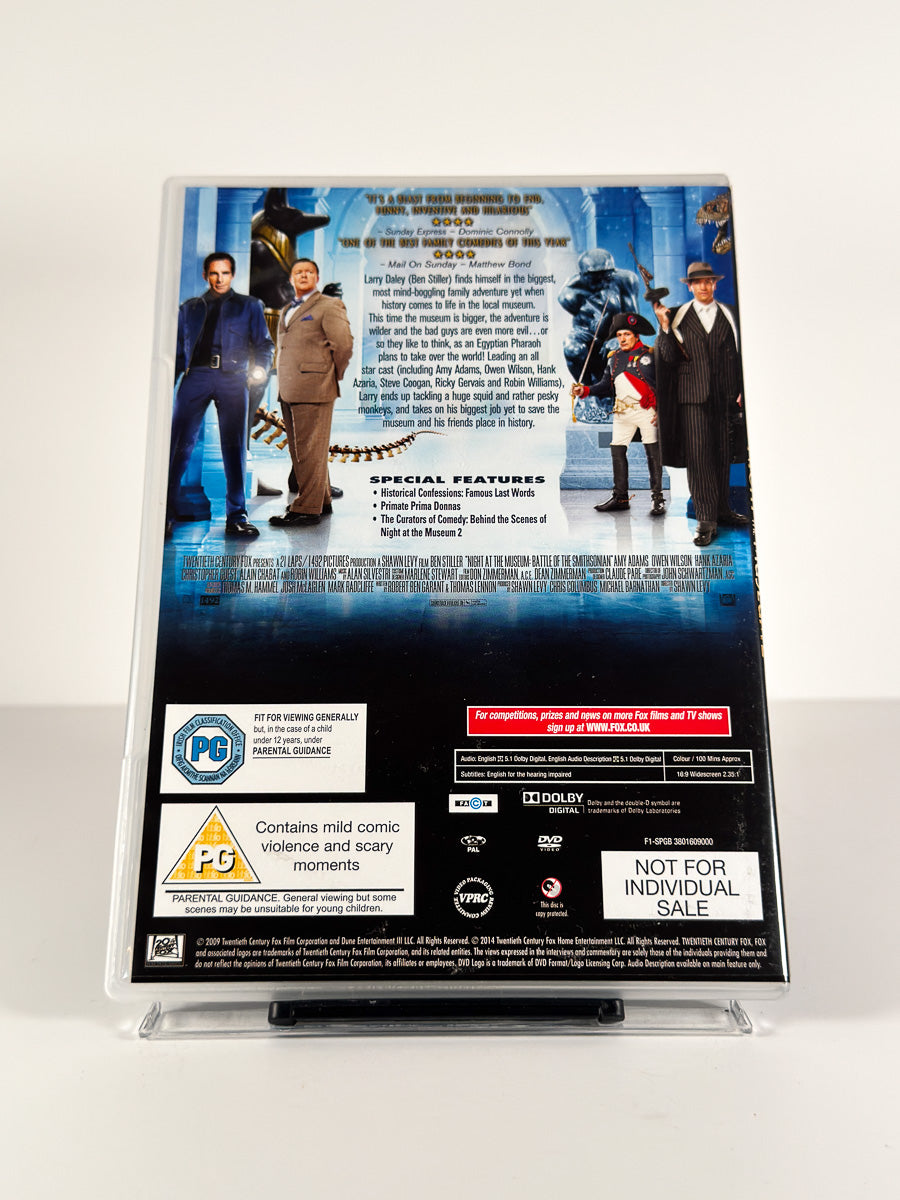 Bakside av cover til Night at the Museum 2 på DVD
