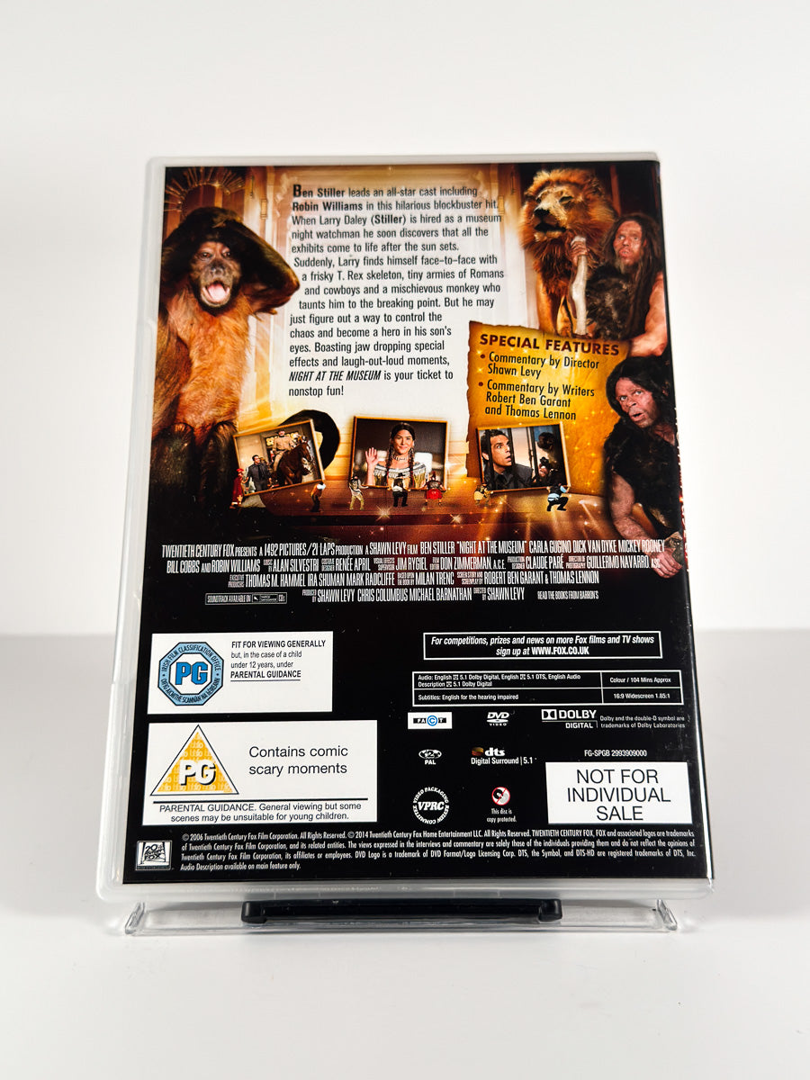 Bakside av cover til Night at the Museum på DVD