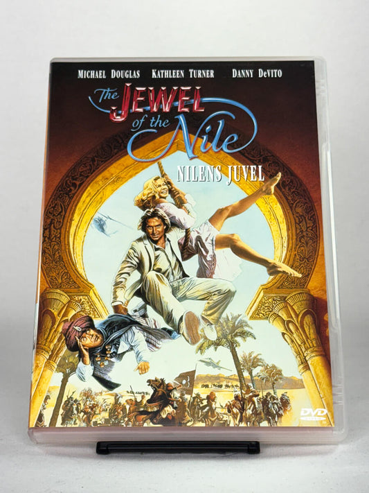 Nilens juvel (originaltittel: The Jewel of the Nile) – forside av brukt DVD-cover; eventyr/komedie hos Brukbar Film.