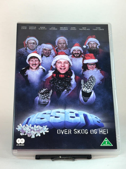 Forside av Blu-ray-cover til Nissene over skog og hei – brukt norsk julekomedie på DVD, tilgjengelig hos Brukbar Film