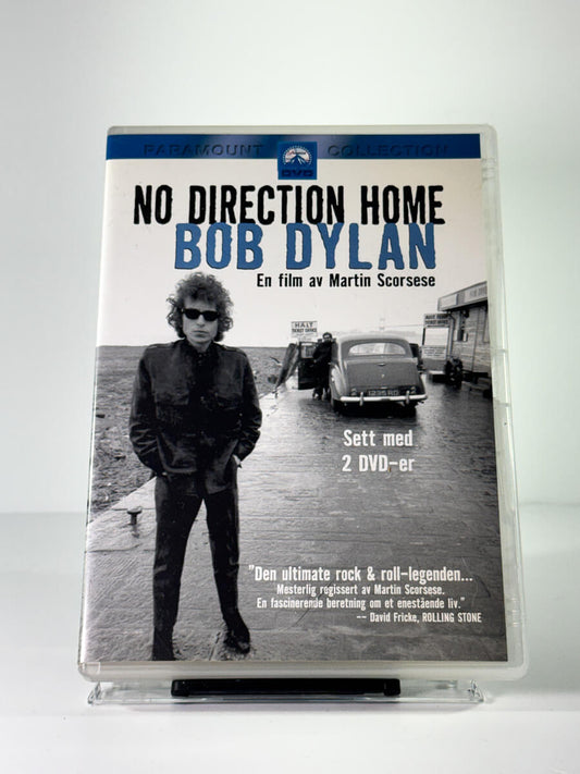 Forside av cover til no direction home bob dylan, bruktfilm hos nettbutikken Brukbar Film