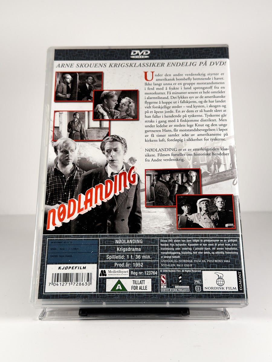 Bakside av cover til Nødlanding på DVD