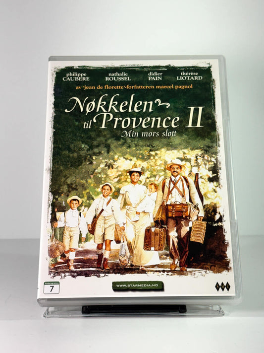 Forside av cover til Nøkkelen til Provence II – Min mors slott, bruktfilm hos nettbutikken Brukbar Film