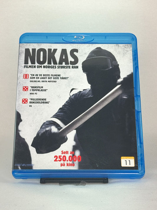 Forside av Blu-ray-cover til Nokas – brukt norsk krimfilm på Blu-ray, tilgjengelig hos Brukbar Film