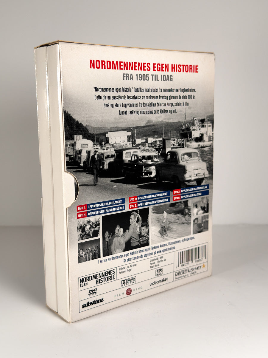 Bakside av cover til Nordmennenes egen historie – Fra 1905 til i dag på DVD